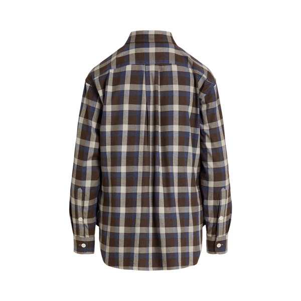 Relaxed Fit Plaid Cotton Twill Shirt