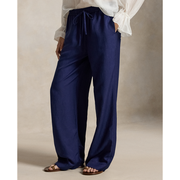 Wide-Leg Drawstring Trousers
