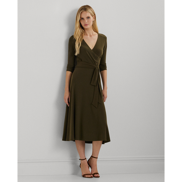 Surplice Jersey Dress