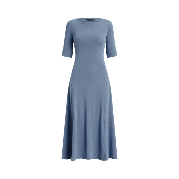 Stretch Cotton Midi Dress