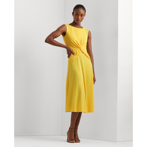 Twist-Front Jersey Dress