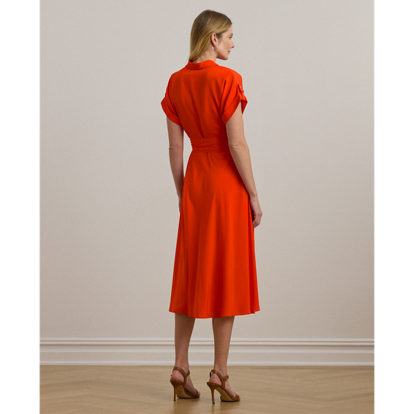 Belted Crepe Dress