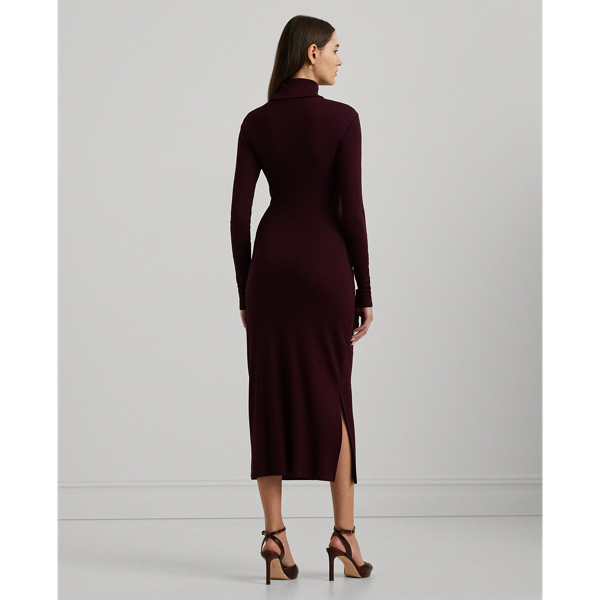 Pinot Noir Tie-Front Turtleneck Dress Lauren 5