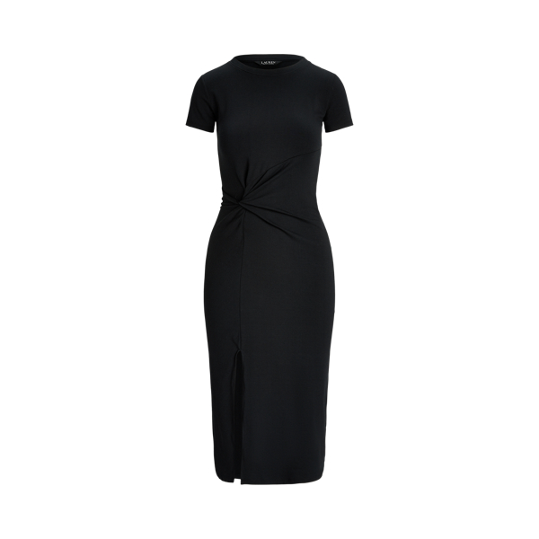 Robe mi-longue devant torsad&eacute; en jersey Lauren en 1