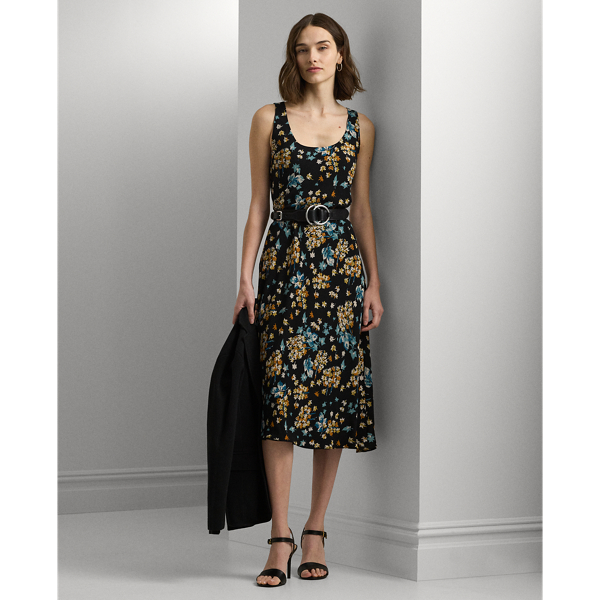 Black hotsell Floral Sleeveless Dress.