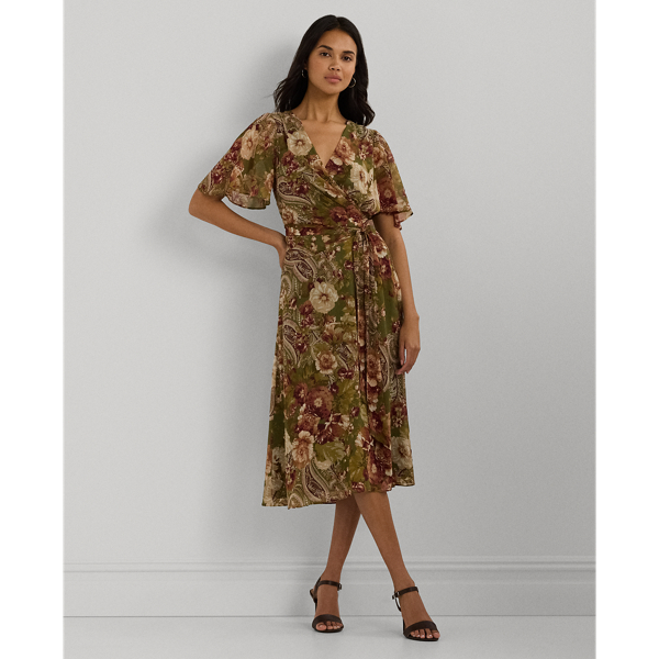 Lauren floral georgette dress best sale