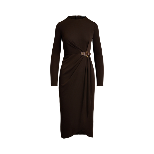 Stretch Velvet Surplice Dress