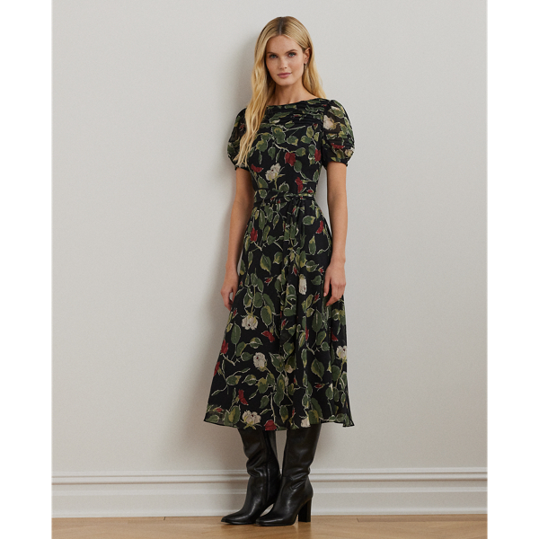 Lauren ralph lauren floral georgette dress online