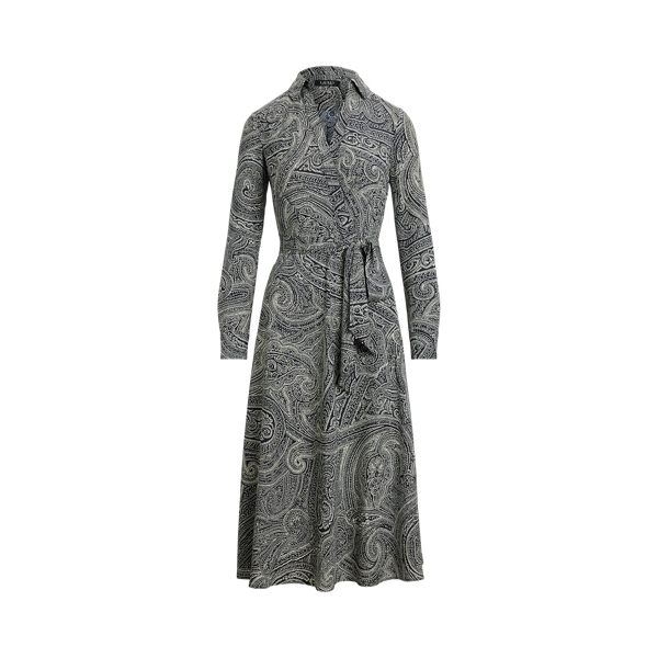 Midikleid aus Cr&ecirc;pe mit Paisley-Motiv Lauren in 1