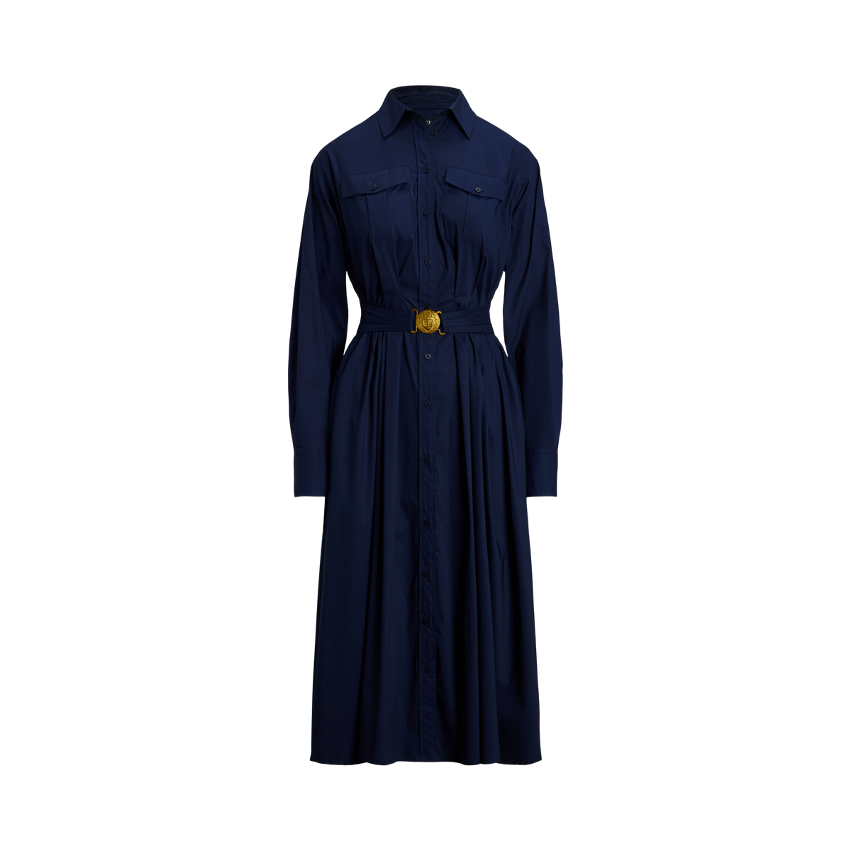 ★関税送料無料 RALPH Belted Cotton Midi Shirtdress Polo Ralph Lauren Belted Cotton Midi Shirtdress | Neiman Marcus