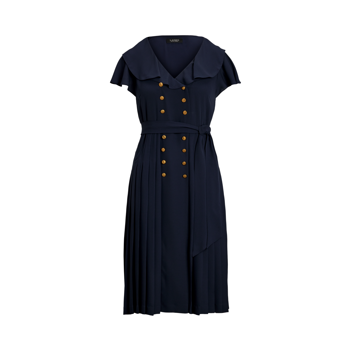 【Ralph Lauren】シンプル Aライン ジョーゼット ワンピース Ralph Lauren】シンプル Aライン ジョーゼット ワンピース