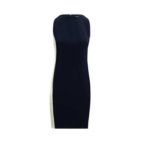 Robe fourreau bicolore en cr&ecirc;pe Lauren en 1