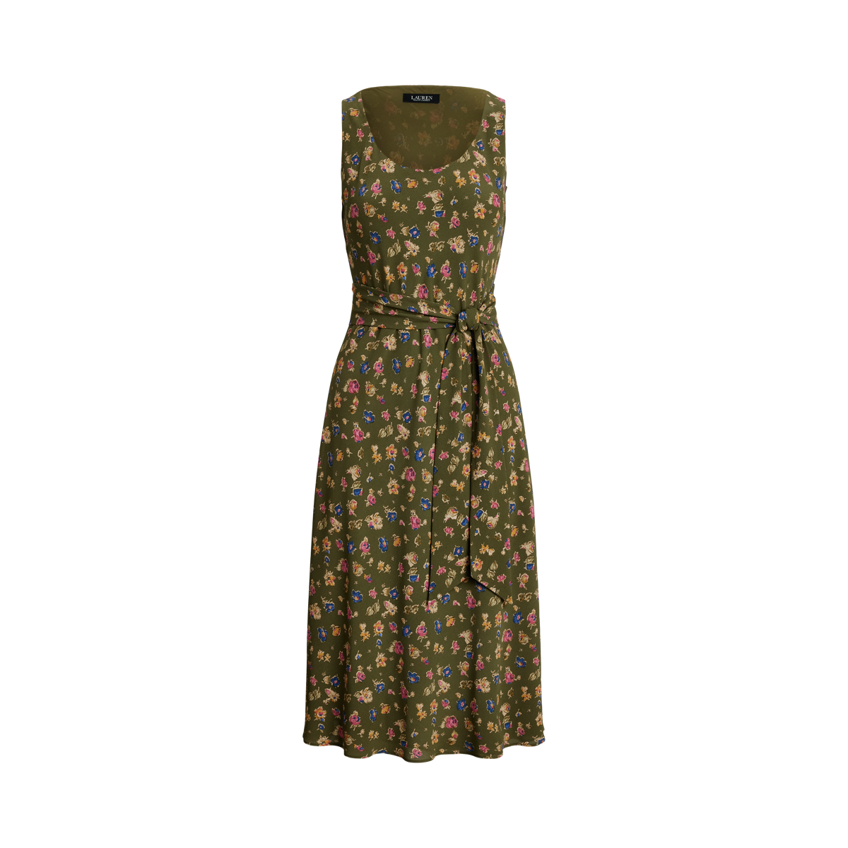 【Lauren Ralph Lauren】Belted Crepe Sleeveless Dress s7-AI250963462001_lifestyle?
