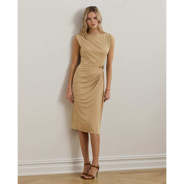 Sand Dune Kleid mit U-Boot-Ausschnitt und Schnalle Lauren 1
