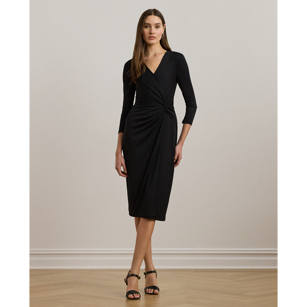 Black Jerseykleid mit Twist-Detail Lauren 1