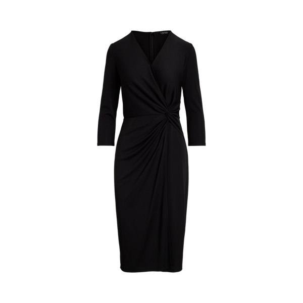 Twist-Front Jersey Surplice Dress