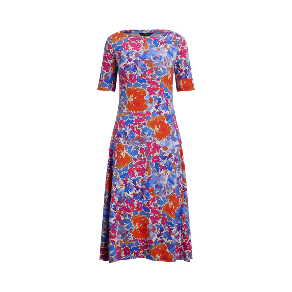 ワンピース Lauren by Ralph Lauren Floral Midi Dress Lauren Ralph Lauren Floral Georgette Puff-Sleeve Midi Dress