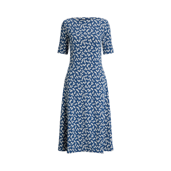 Floral Stretch Cotton Midi Dress