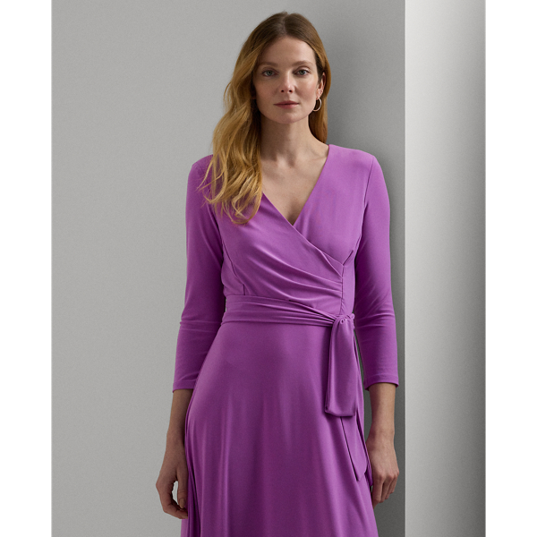 Lauren ralph lauren surplice jersey dress hotsell