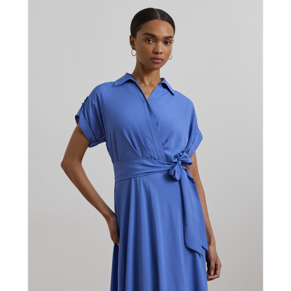 Belted Crepe Dress