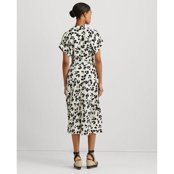 【Ralph Lauren】ベルト付 クレープ ドレス Belted Crepe Dress Belted Crepe Dress