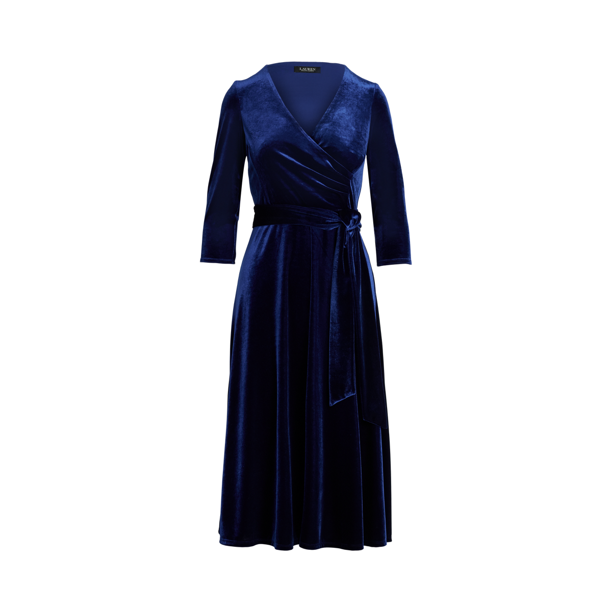 Surplice Velvet Dress