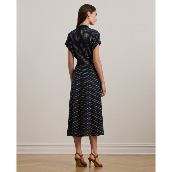 【Ralph Lauren】Polka-Dot Belted Crepe Dress ☆ ドレスワンピ Polka-Dot Belted Crepe Dress