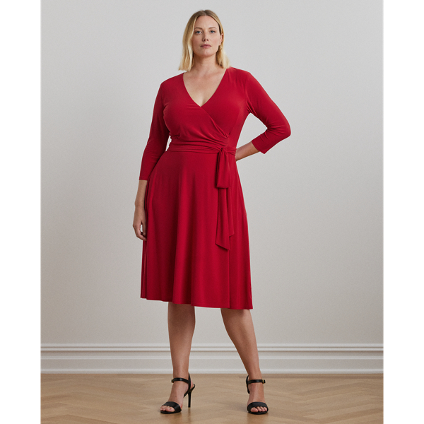 Surplice Jersey Dress