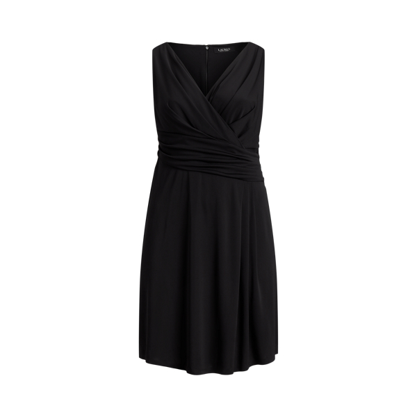 Surplice Jersey Sleeveless Dress Lauren Woman 1
