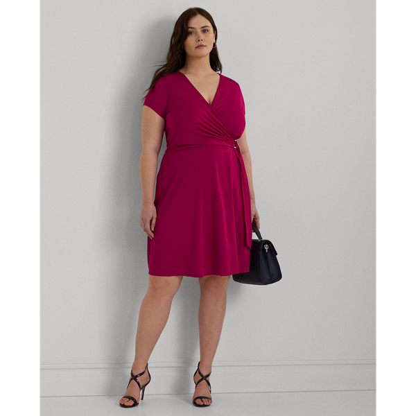 Surplice Jersey Dress