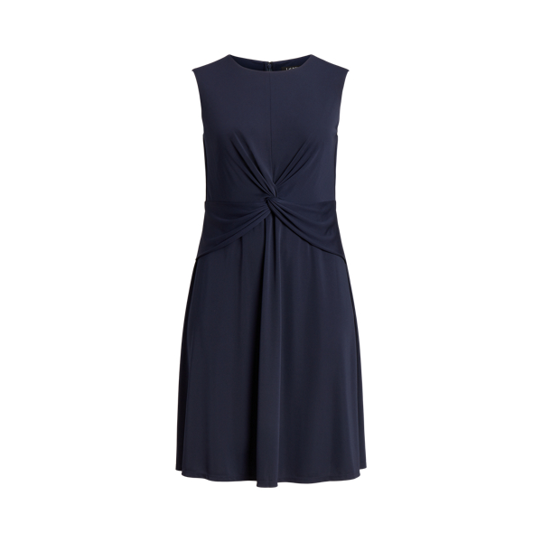 Twist-Front Jersey Dress Lauren Woman 1