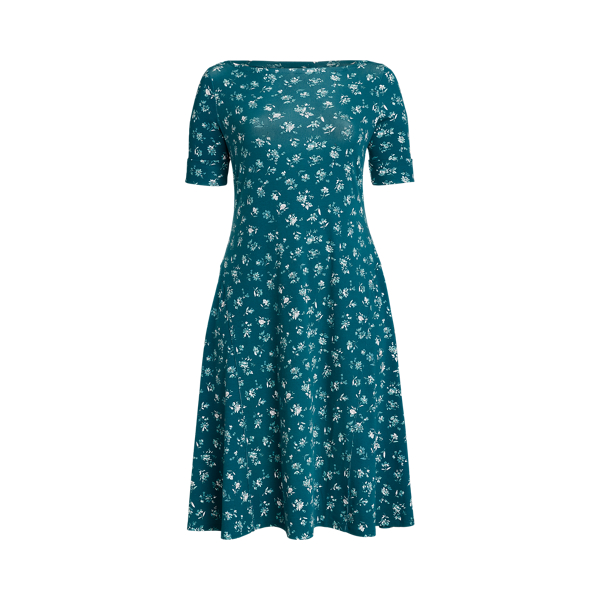 Floral Stretch Cotton Midi Dress