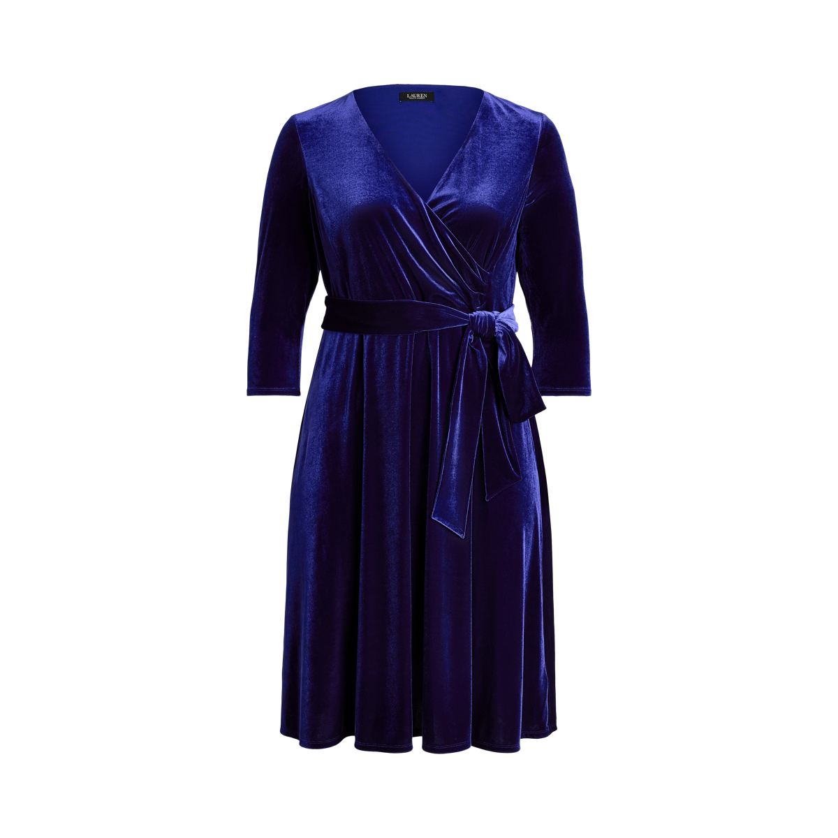 Surplice Velvet Dress