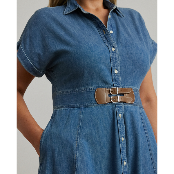Buckle-Trim Denim Shirtdress for Women | Ralph Lauren® GI