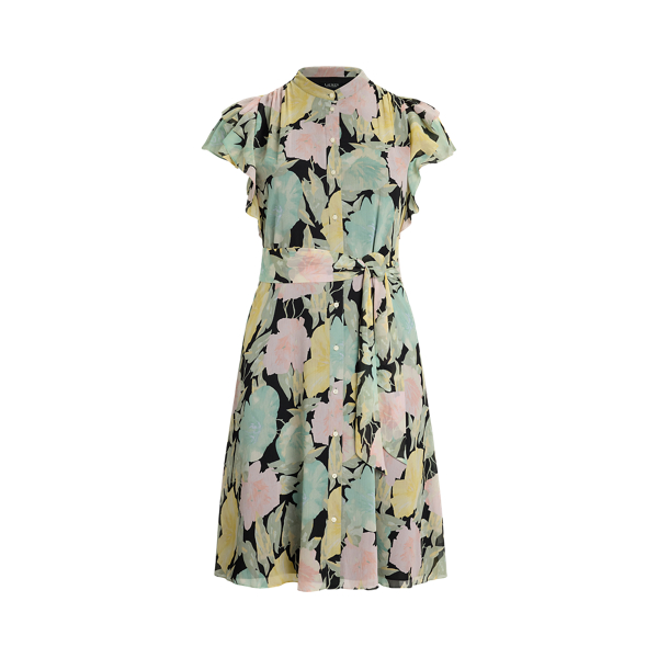 【送料 関税込】POLO RALPH LAUREN Polka-dot crepe midi dress Polo Ralph Lauren - Polka-dot crêpe midi dress Polo Ralph Lauren