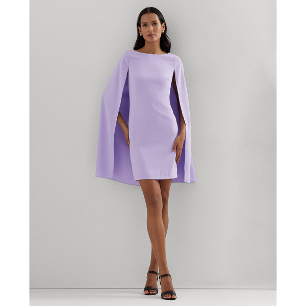 Cape Georgette Cocktail Dress