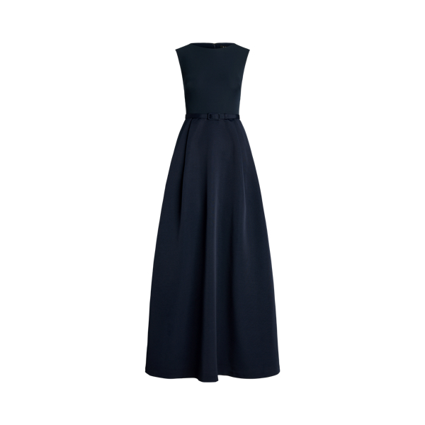 Belted Faille & Jersey Gown for Women | Ralph Lauren® PA