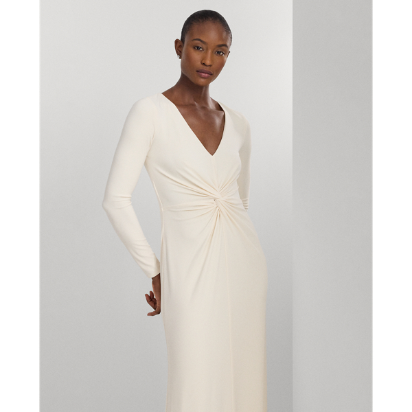 Twist-Front Stretch Jersey Gown for Women | Ralph Lauren® JO