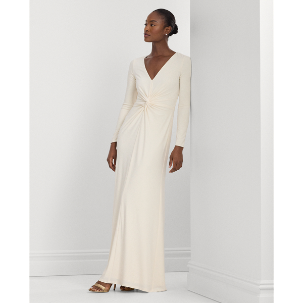 Twist Front Stretch Jersey Gown for Women Ralph Lauren BE