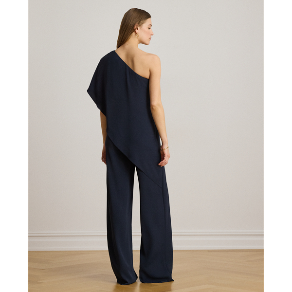 Kombinezon z żorżety Cape na jedno ramię Lauren w Lauren Navy 5