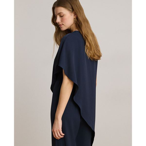 Kombinezon z żorżety Cape na jedno ramię Lauren w Lauren Navy 6