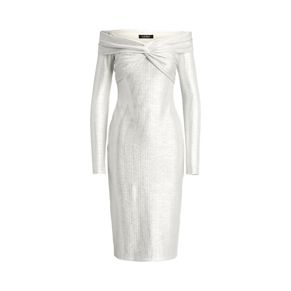 Schulterfreies Metallic-Cocktailkleid Lauren in 1
