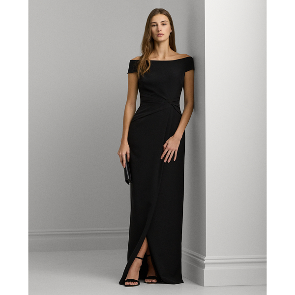 Robe du soir aux &eacute;paules d&eacute;gag&eacute;es Lauren en Noir 1