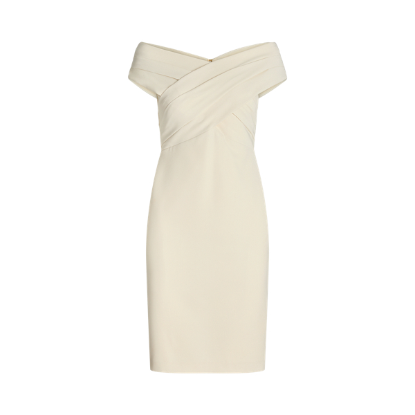 Schulterfreies Cocktailkleid aus Cr&ecirc;pe Lauren in 1