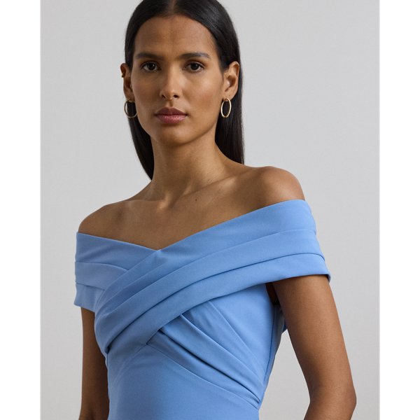 【RALPH LAUREN】クレープ オフショルダー ※送関込 Crepe Off-the-Shoulder Gown for Women | Ralph Lauren® TN