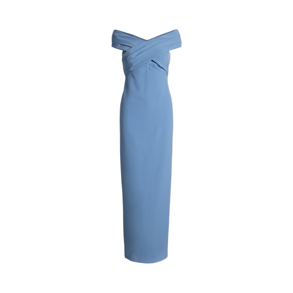 【RALPH LAUREN】クレープ オフショルダー ※送関込 Crepe Off-the-Shoulder Gown for Women | Ralph Lauren® TN