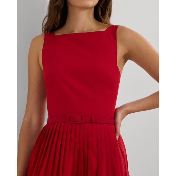 Belted Taffeta Cocktail Dress for Women Ralph Lauren NO