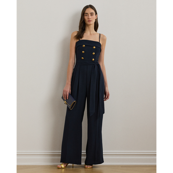 Navy strapless jumpsuit on sale