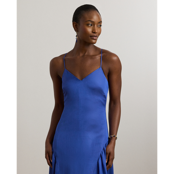 Shantung Sleeveless Gown