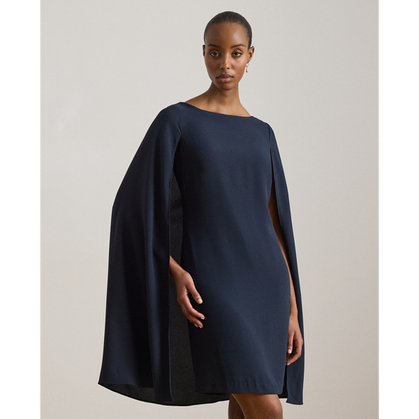 Cape-Cocktailkleid aus Georgette Lauren in Lauren-Navy 4
